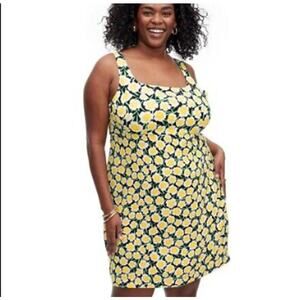 Diane Von Furstenberg X Target Yellow Poppy Sleeveless Dress Plus Size 16 NEW